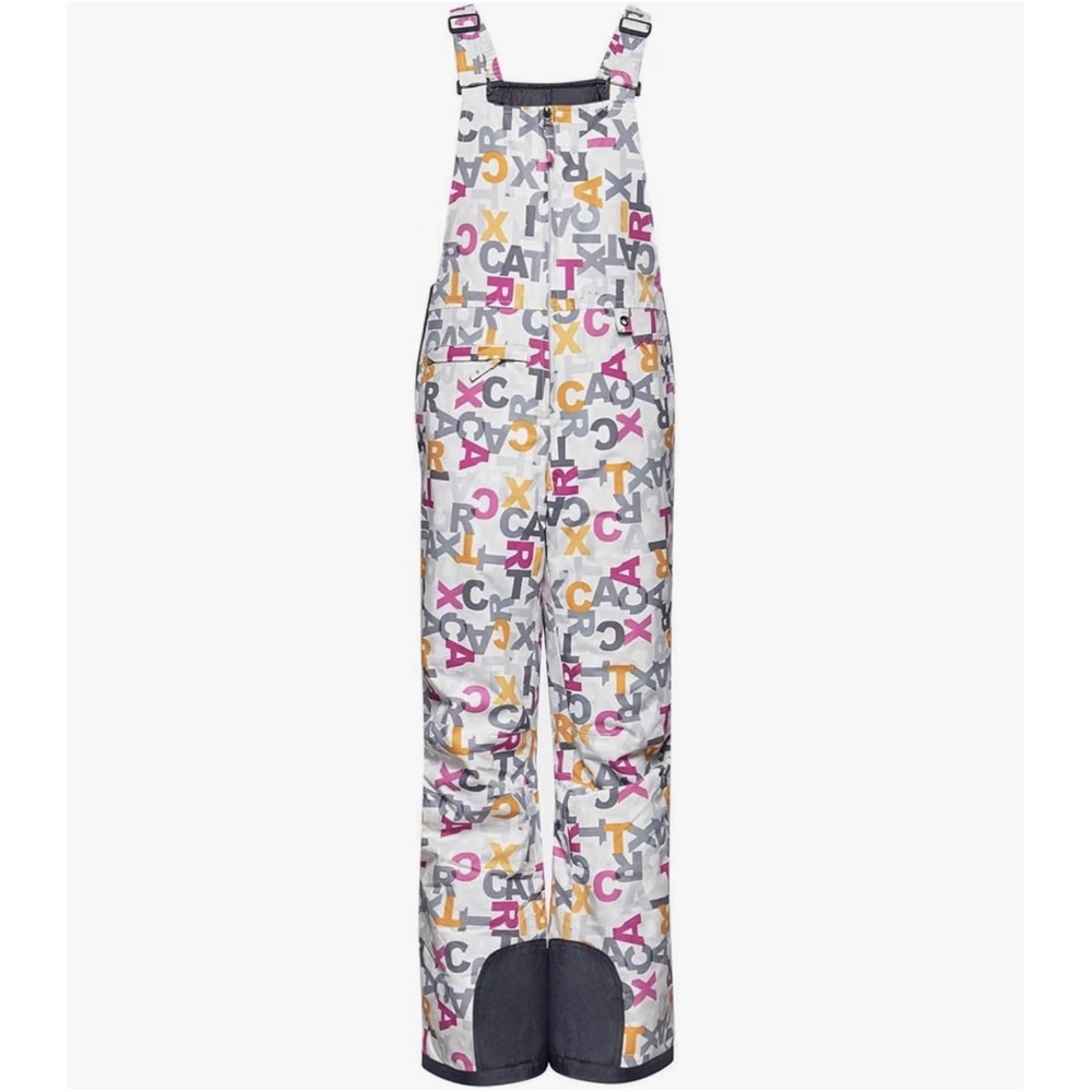 Arctix Girls Insulated Snow Bib Overalls, Small, Letter Toss Pink, NWT